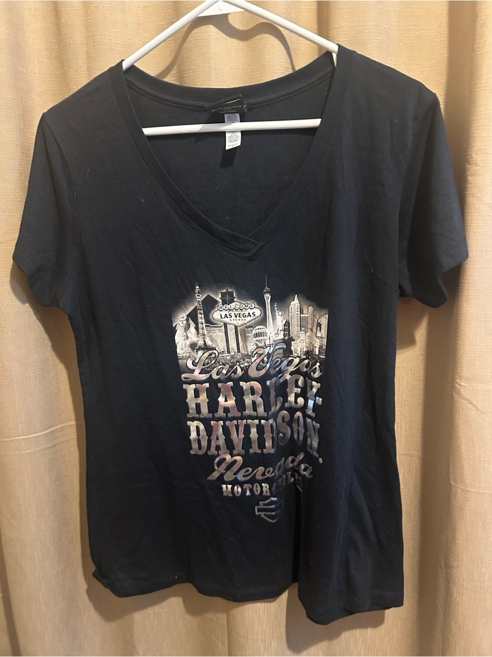 Harley-Davidson Black V-Neck Las Vegas Graphic Tee